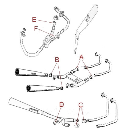 Service Moto Pieces|Echappement - joint Graphite (x1) - 46x50x34mm |Joint de Raccord|19,90 €