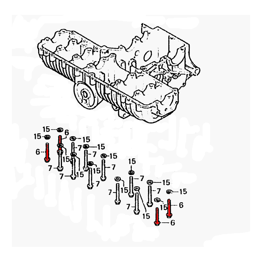 Service Moto Pieces|Carter sup. - Pastille - Joint - Caoutchoux d'étanchéïté-  (x6) -  CB500 - 550 - 750 Four -|Moteur|6,86 €