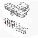 Vis (x4)  de serrage extérieur du moteur  M8 x70 - 10.9