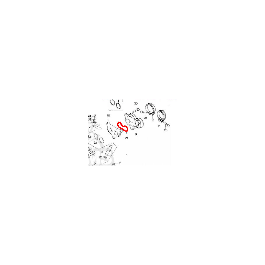 Pipe admission - joint torique - XL600 (PD04) - XR600 avanz 1988
