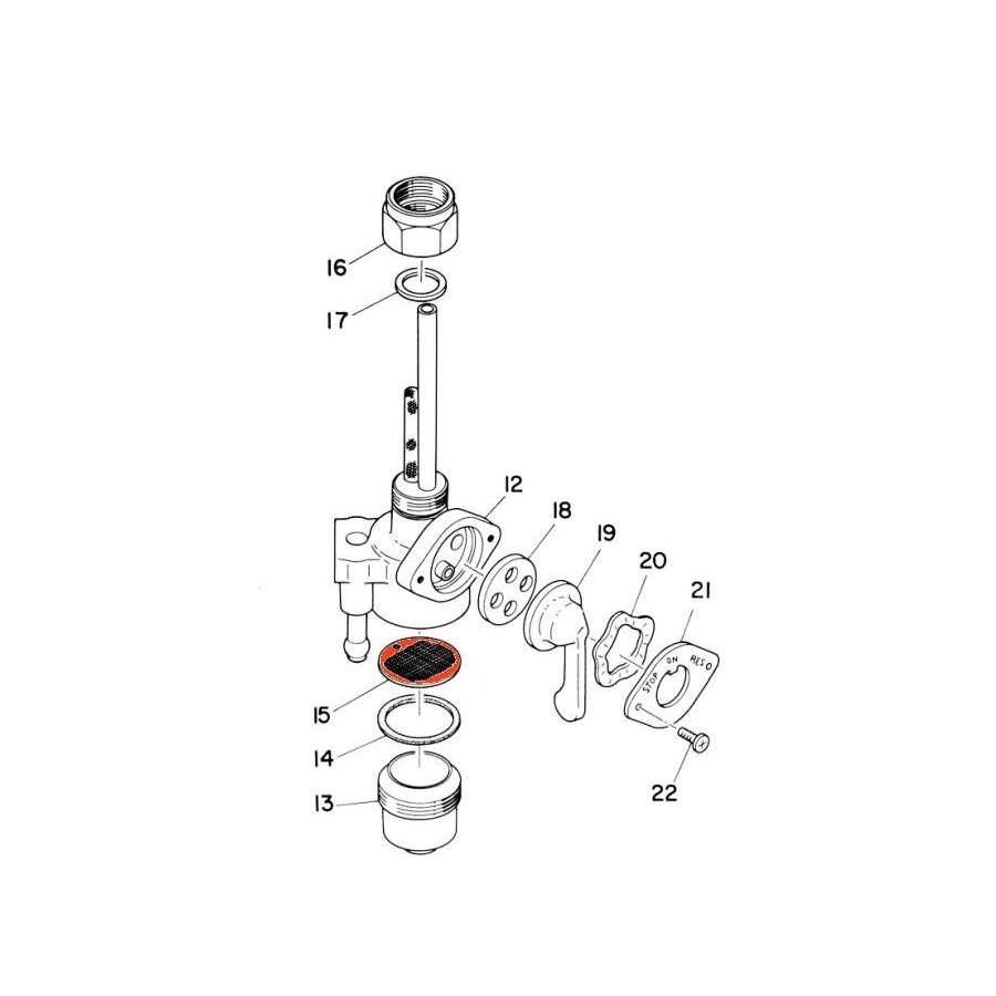 Service Moto Pieces|Robinet - essence - RD125 - (AS3) - 1971-1974 - Crepine - NON  LIVRABLE|1973 - RD125 - (AS3)|23,90 €