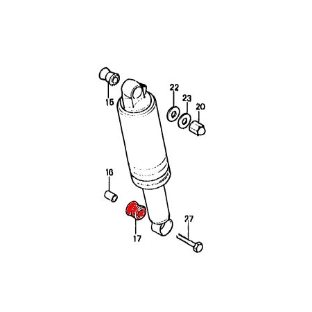 Amortisseur - caoutchouc bas - GL1000-GL1100