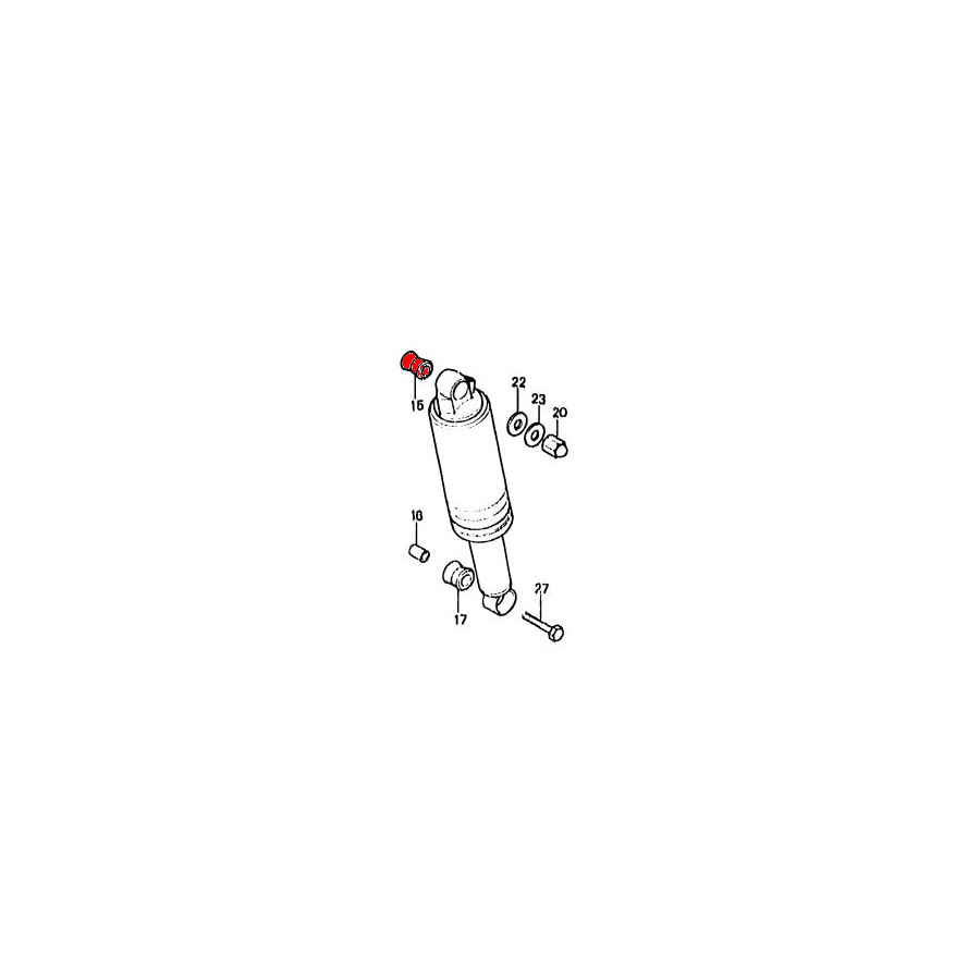 Amortisseur - caoutchouc haut - CB350 - GL1000 - .... - CB750..CB900 Amortisseur - caoutchouc haut - CB350 - GL1000 - .... - CB750..CB900