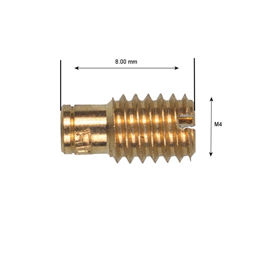 Service Moto Pieces|Gicleur M5.3x0.90 - Hex 6.0 - Lg 16.5 - ø 2.05 mm|Gicleur/Essence - Air|4,90 €