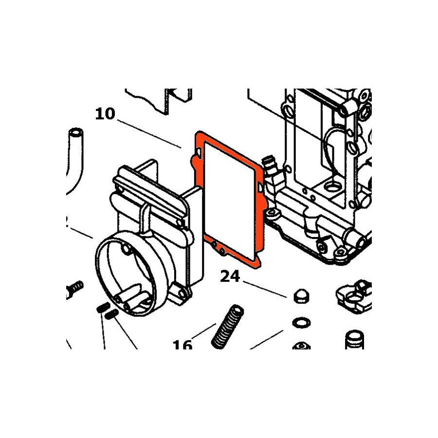 10 - Joint couvercle vertical - entree d'air- TM29/62