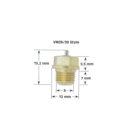 Service Moto Pieces|Carburateur - Siege + Pointeau - VM26/26 - ø2.50 - Filetage M9|Pointeau - siege|31,20 €