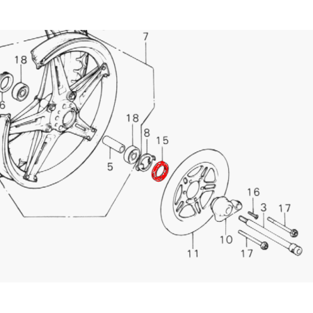 Service Moto Pieces|Roue Avant - Joint SPY - Cache poussiere - 40x50x5mm|Roue - Avant|9,90 €