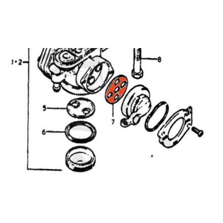 Service Moto Pieces|Robinet essence - joint de robinet - ø 29mm - GT380 - ... - GS550 - ... - GS1000 - 44341-33150|Reservoir - robinet|2,70 €