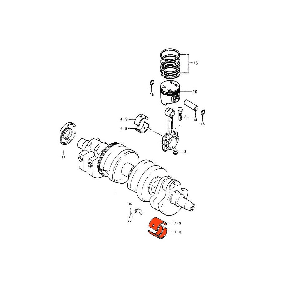 Service Moto Pieces|Moteur - Ensemble Bielle - Maneton - Roulement - XL125 - NX125|Bloc Moteur - Vilebrequin |85,60 €