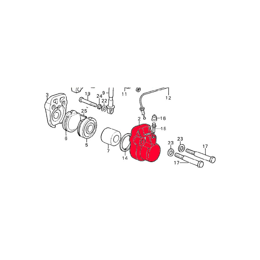 Frein - Etrier - support piston - ø42.90 - CB750F1 - CB750K7