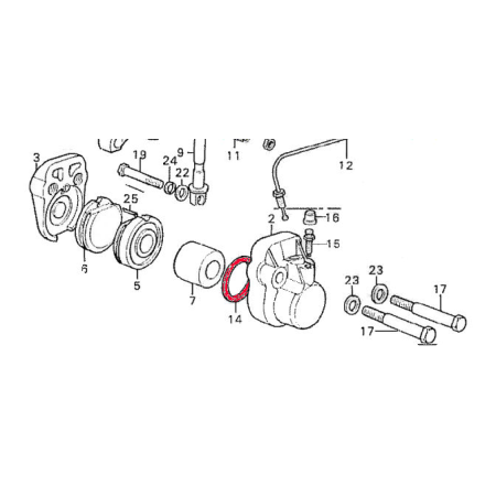 Frein - Etrier - Joint de piston - ø 42.80 - CB750 F1 - CB750 K7