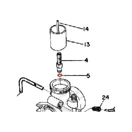 Service Moto Pieces|Carburateur - joint de puit d'aiguille - ø 3.00 x1.70 mm - 214-14147-00 |Pointeau - siege|8,00 €