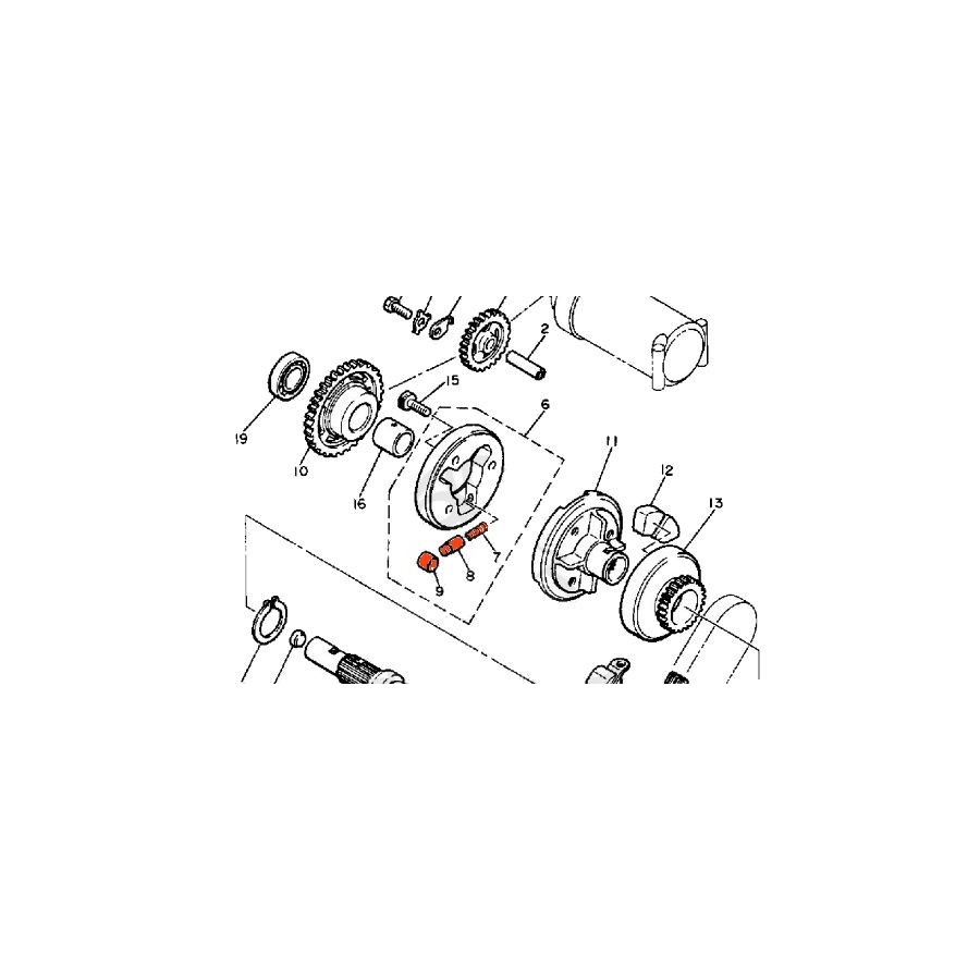 Service Moto Pieces|Demarreur - Roue libre - kit reparation - XS/XJ 400/500/600 - FZ/FZR/YZF 750/1000 - XV535 ...... |roue libre|42,10 €