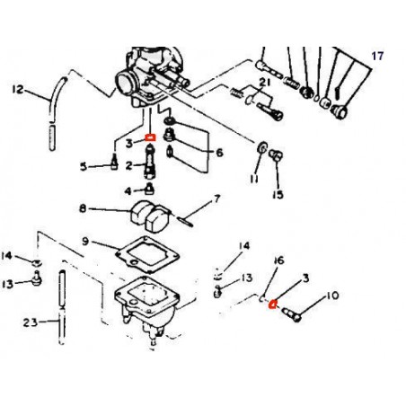 Service Moto Pieces|Carburateur - Joint N° 3 - (x1) - 360-24512-00 |Pointeau - siege|14,50 €