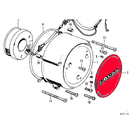 Moteur - Alternateur - plaque de protection - CB500-550K - 