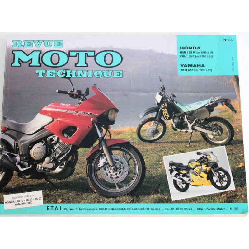 Service Moto Pieces|Revue Technique Moto (RTM) - N° 85 - TDM 850 - NSR125|Revue Technique - Papier|39,00 €