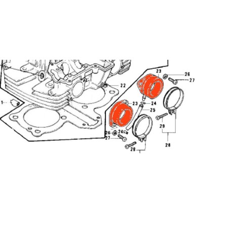 Pipe admission - Z750b - (x1) - N'est plus disponible