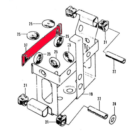 Batterie - sangle de maintien CB500/550/750 Four - 