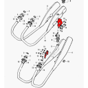 Echappement - support de fixation - Gauche - CB350F