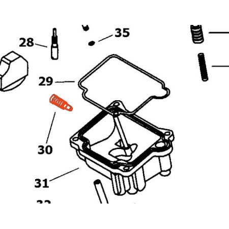 Service Moto Pieces|Carburateur - Vis de purge - vidange - M6 x0.75 - N189126|Vis de reglage|4,50 €