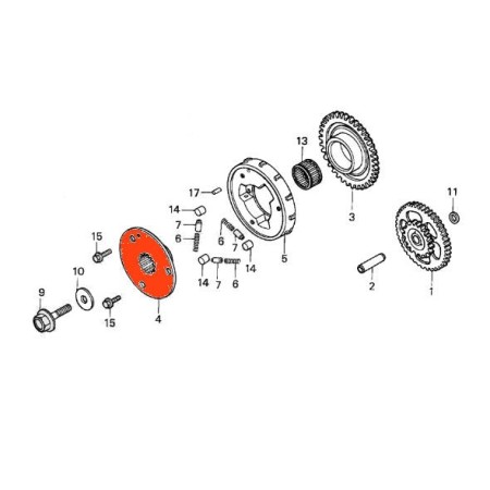 Service Moto Pieces|Demarreur - Roue libre - flasque - couvercle - N'est plus disponible|roue libre|90,00 €