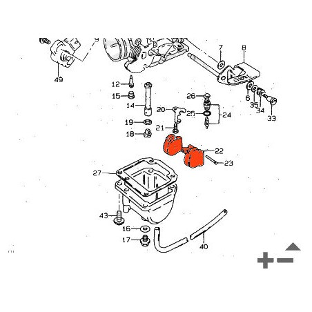 Carburateur - Flotteur - GN125 E - (NF41A)  - 13250-05300 