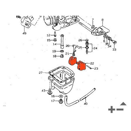 Carburateur - Flotteur - GN125 E - (NF41A)  - 13250-05300 