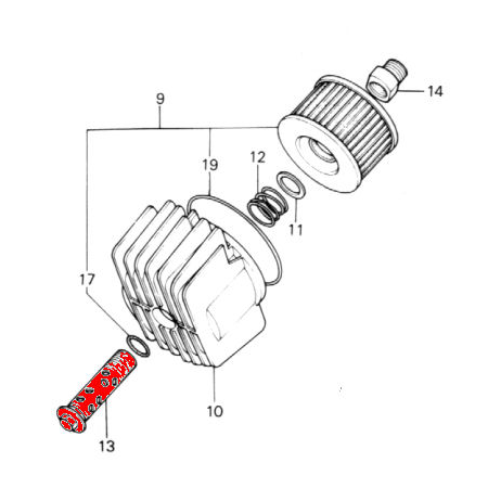 Service Moto Pieces|Filtre a huile - Vis - CB 400-...-1100 - Z400-...-750 - |Joint - Carter|16,25 €