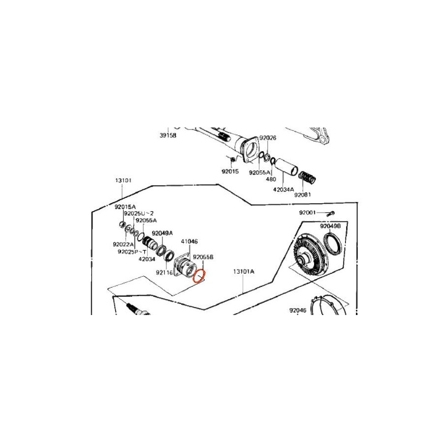 Joint Torique - ø 57.60 x 2.40mm - (Cardan -Z1100 - 92055-1038 - .... ) Joint Torique - ø 57.60 x 2.40mm - (Cardan -Z1100 - 92055-1038 - .... )