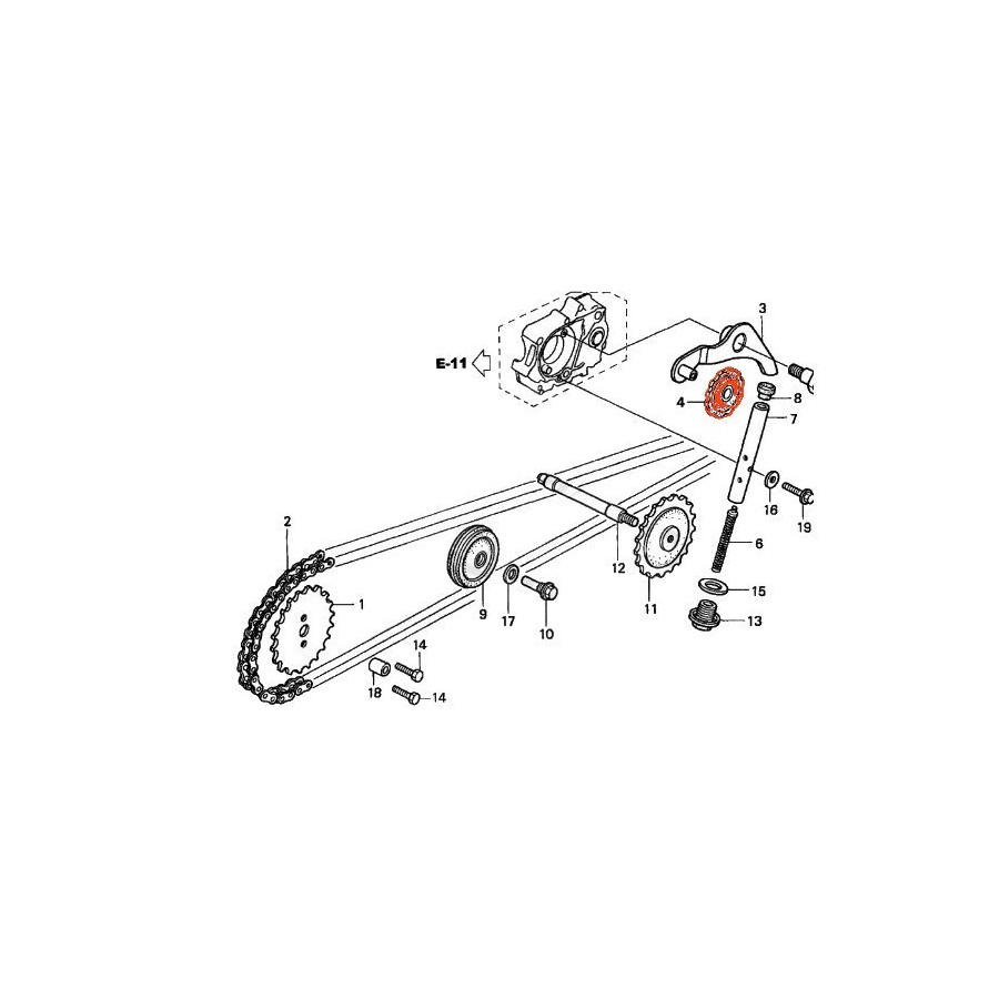 Distribution - Rouleau - de tension de chaine