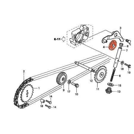 Distribution - Rouleau - de tension de chaine
