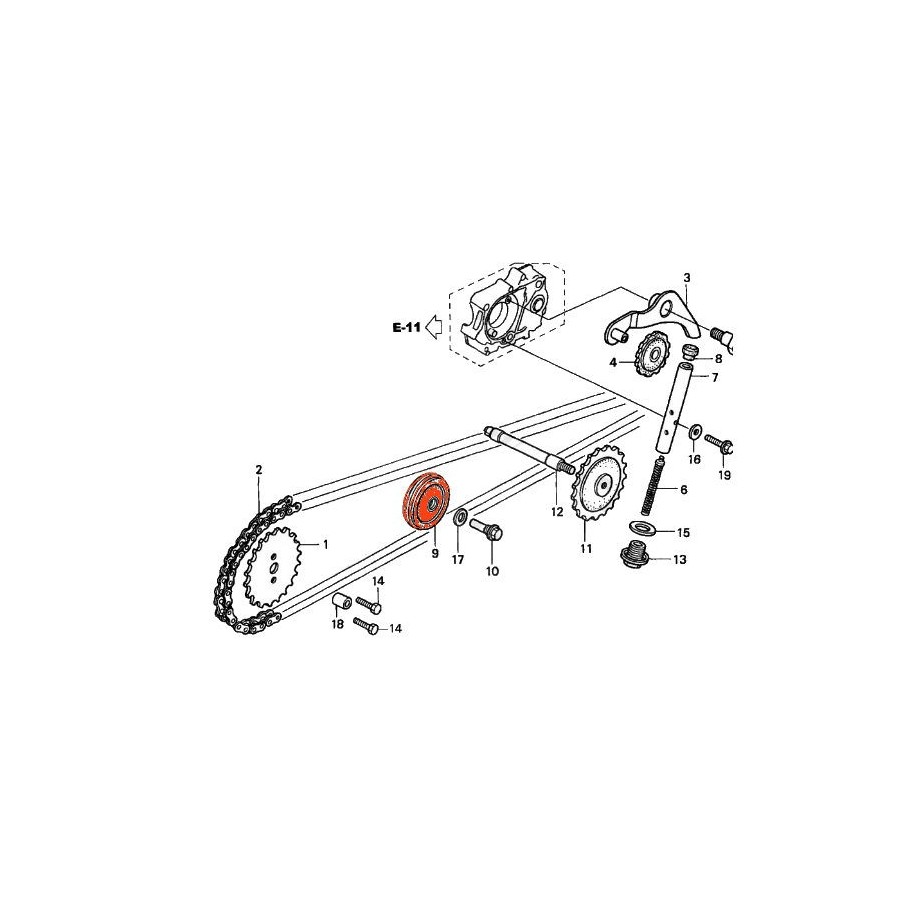 Distribution - Rouleau - de tension de chaine