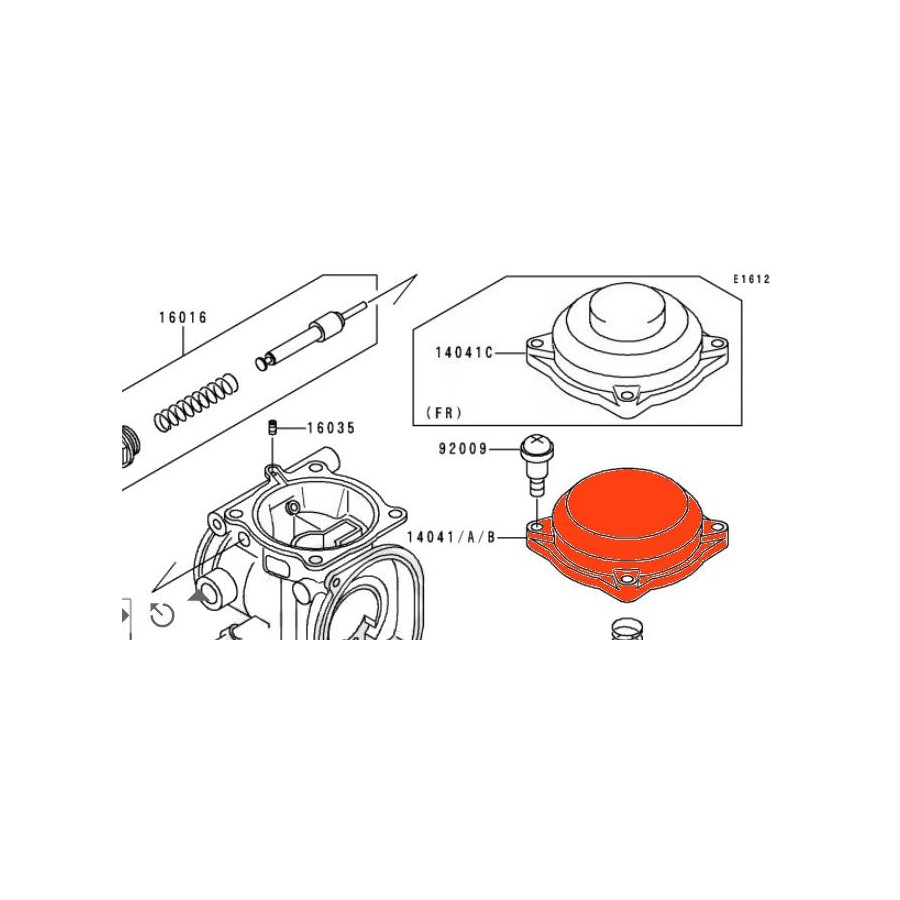 Carburateur - couvercle de boisseau - version "A" - 14041-1100