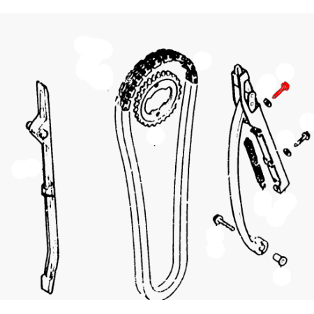 Service Moto Pieces|XL500 - Vis tendeur de chaine - 6x28mm|Distribution|3,40 €