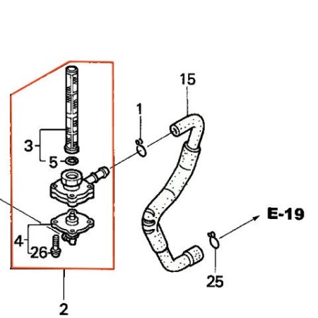 Service Moto Pieces|Robinet - essence - CBF500/CBF600 - 2004-2007|04 - robinet|101,20 €