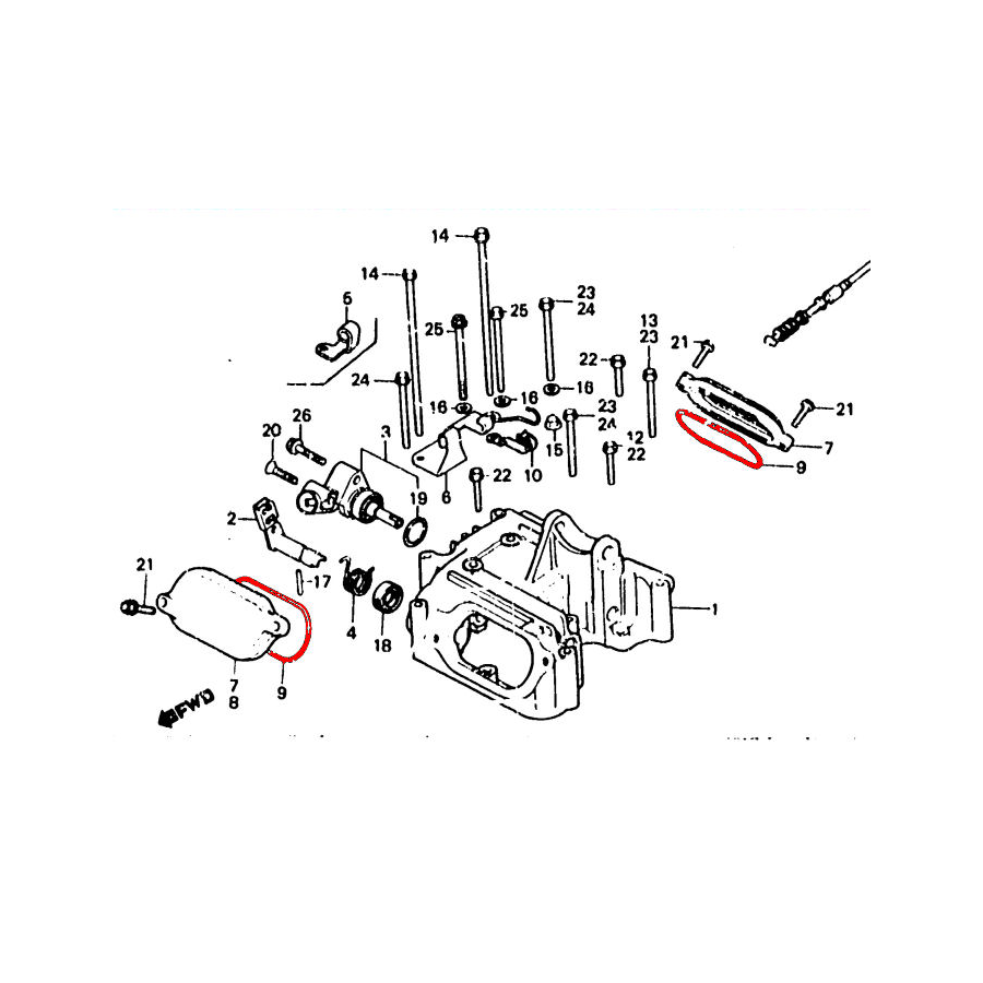 Joint cache culbuteur - XL500-FT500 - 57x3mm