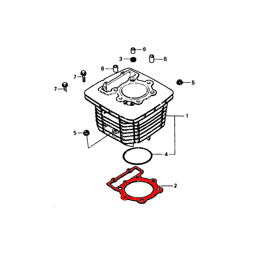 Moteur - Joint d'embase - XL500 