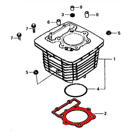 Service Moto Pieces|Moteur - Joint d'embase - XL500 |embase|7,44 €