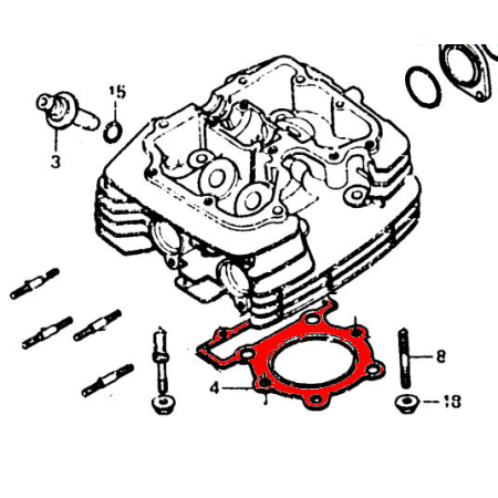 Moteur - Joint de culasse - FT500 / XL500 - (x1)