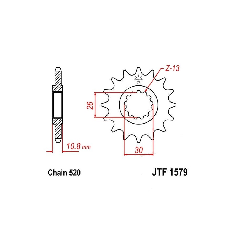 Service Moto Pieces|Transmission - Couronne - JTR1486 - 44 Dents -|Chaine 520|29,90 €