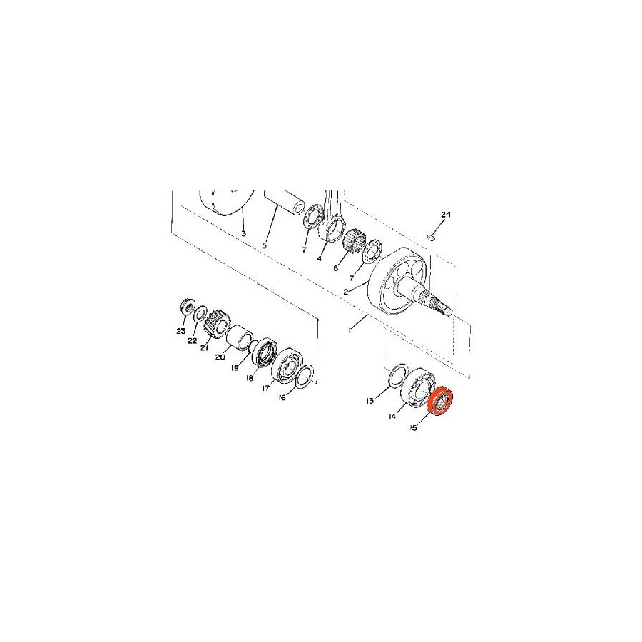 Vilebrequin - joint Spi 25x40x8-248 - (ref :  93102-25061 )