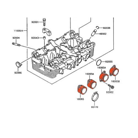 Moteur - Pipe admission - GT550 - 1991-1993