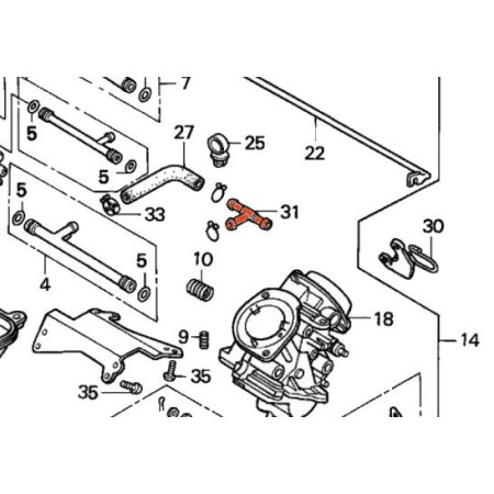 Carburateur - Raccord en T - VFR750