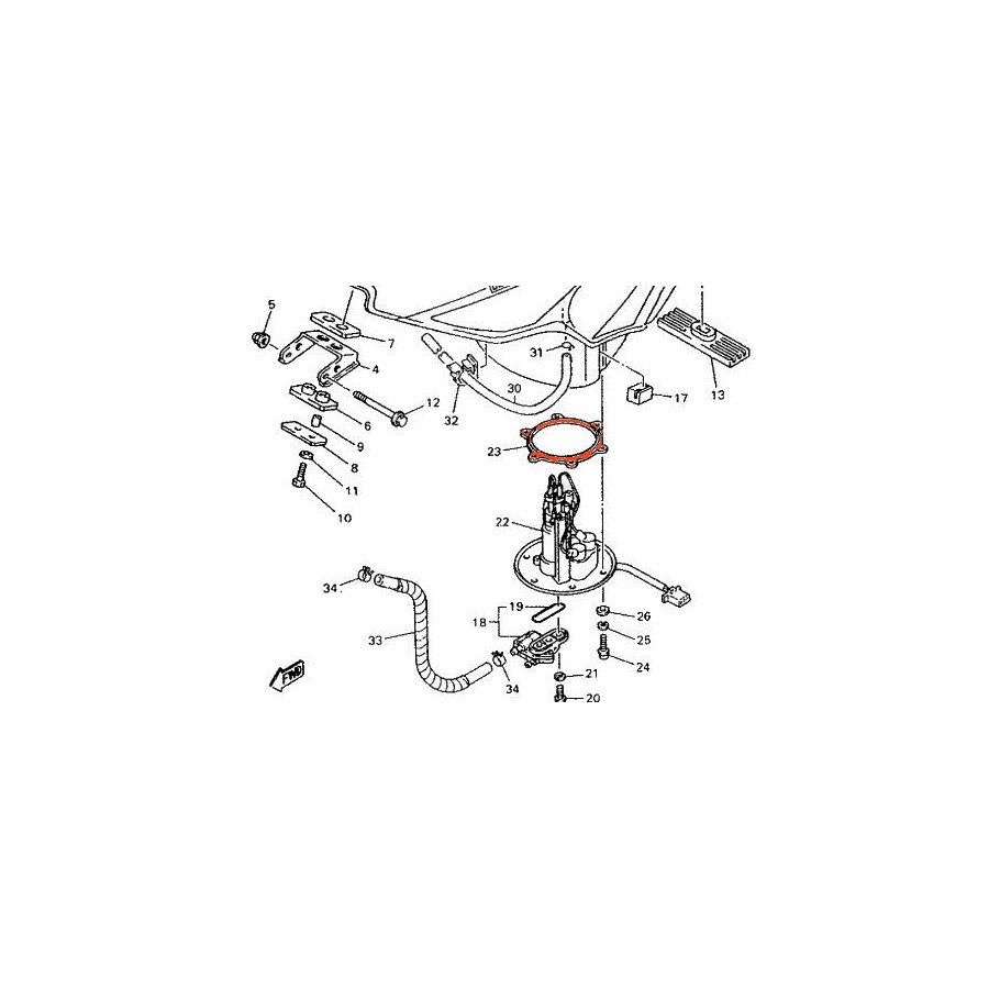 Service Moto Pieces|Transmission - Rondelle - blocage pignon sortie boite - 90215-21022 |1993 - YZF750 - (4HN..)|5,90 €