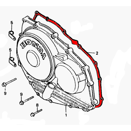 Service Moto Pieces|Carter Embrayage - Joint - VF750 - VF1000 F/R - VF1100C(SC12)|joint carter|12,30 €