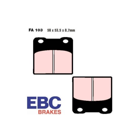 Service Moto Pieces|Frein - Jeu de Plaquettes - EBC - Metal fritté - Hypersport - FA103-HH|Plaquette|44,40 €