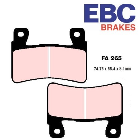 Frein - Jeu de Plaquettes - EBC - Metal fritté - Hypersport - FA-265-HH