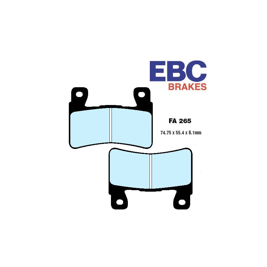 Service Moto Pieces|Frein - Jeu de Plaquettes - EBC - Ceramique - FA-203 - Standard|Plaquette|29,90 €