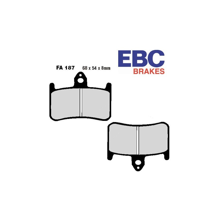 Service Moto Pieces|Frein - Jeu de Plaquettes - EBC - semi-frittée - FA-069V|Plaquette|34,50 €