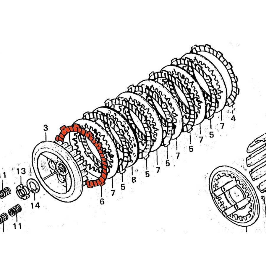 Service Moto Pieces|Embrayage - joint de carter - 11482-44H00 - DL650 - SV650 - SFV650|Disque - Garni - Lisse |19,90 €